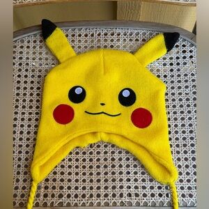Pokémon Pikachu Knit Beanie Hat w/ Poké Ball Tassels